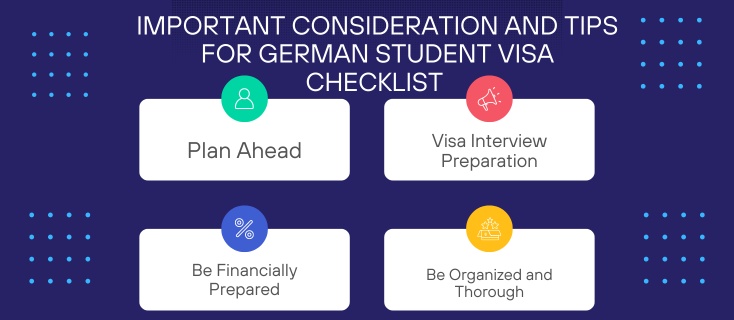 German student visa checklist Important Tips